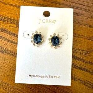 NWT J. Crew navy stud earrings